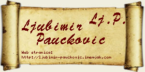Ljubimir Paučković vizit kartica